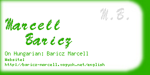 marcell baricz business card